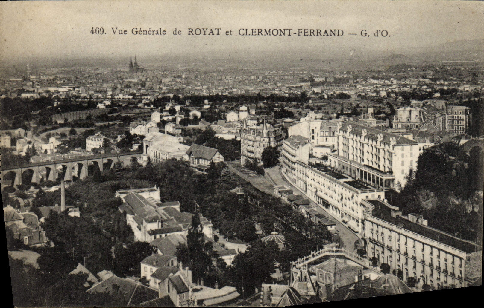 VINTAGE POSTCARD View De Royat And Clermont Ferrand
