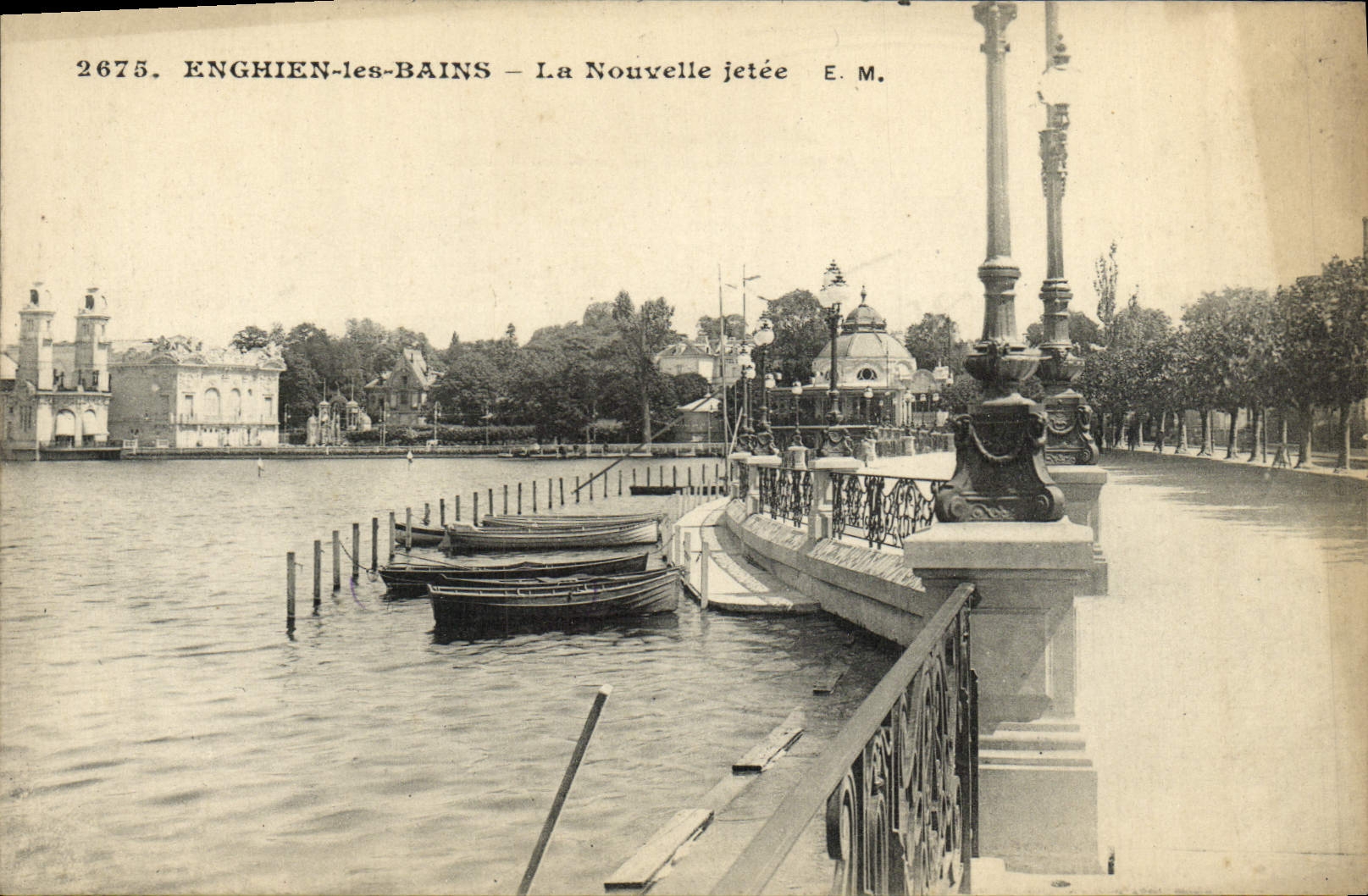 VINTAGE POSTCARD Enghien Les Bains the New Pier