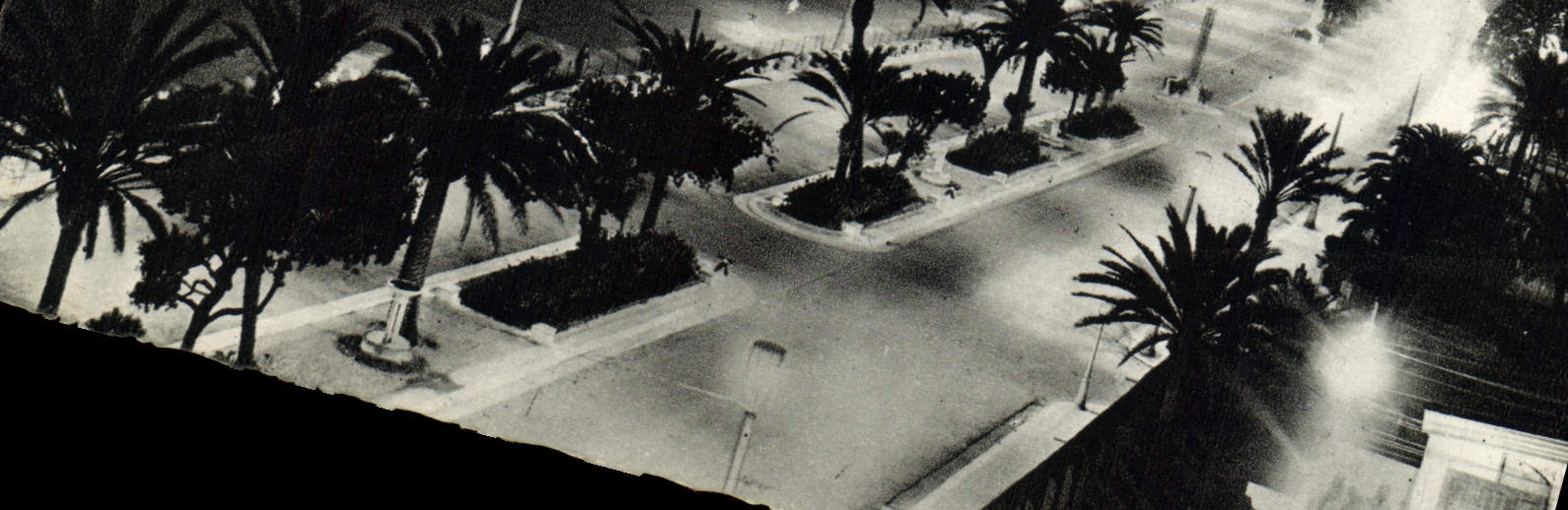 POSTAL de la VENDIMIA Niza la noche la bahía de los ángeles