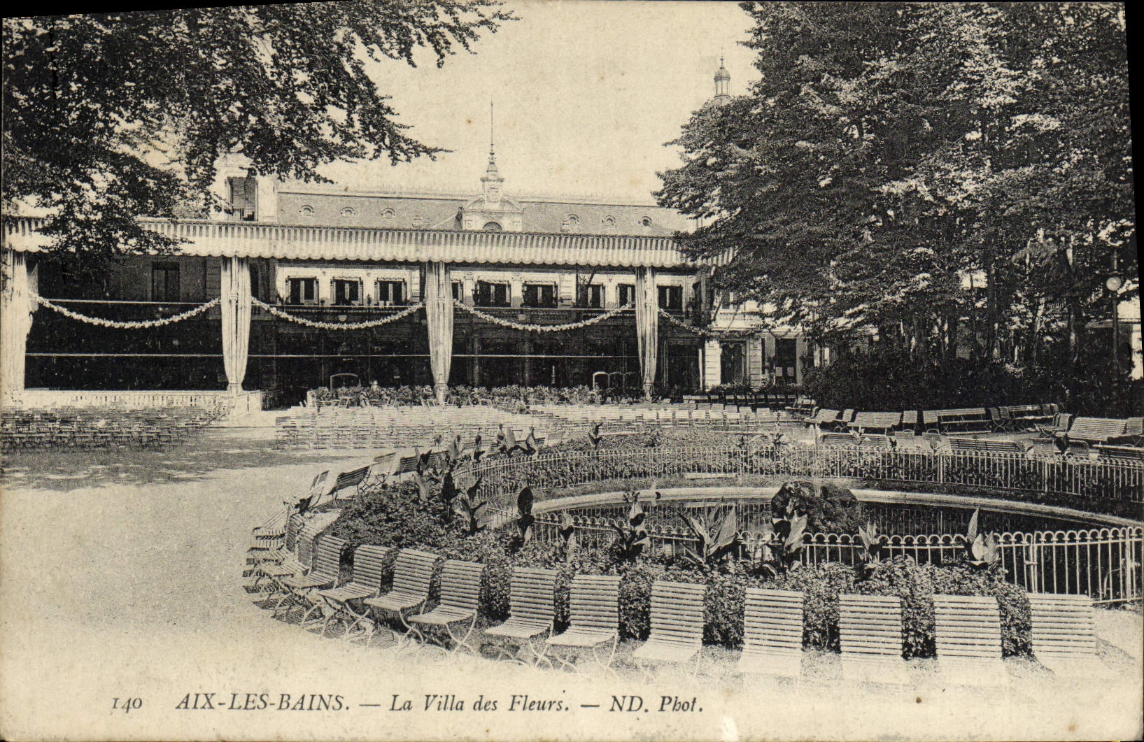 VINTAGE POSTCARD Aix Les Bains the Villa of the Flowers