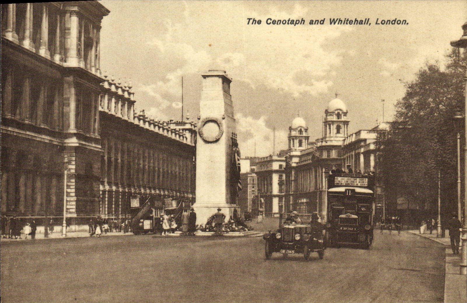 CPA The Cenotaph and Whitehall London Automobile 