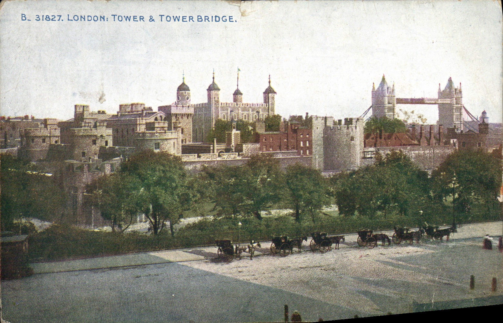 VINTAGE POSTCARD London Tower Tower Bridge
