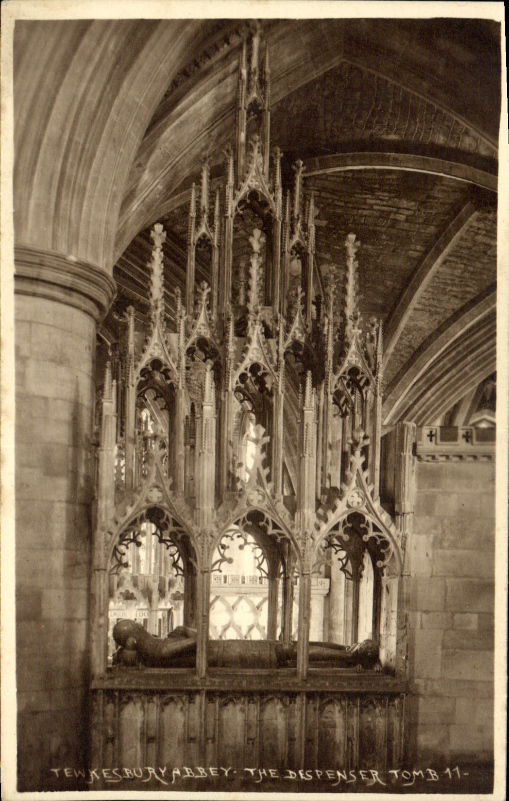 CPM Tew Kesbury Abbey The Despenser Tomb
