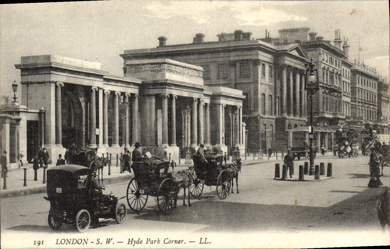 CPA London Hyde Park Corner Automobile 