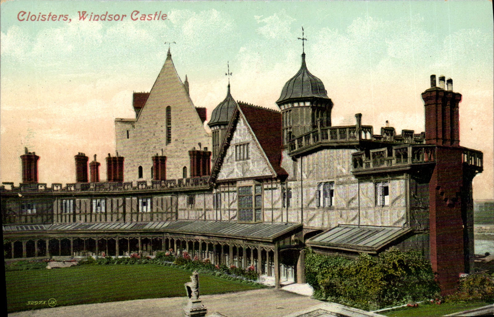 VINTAGE POSTCARD Cloisters Windsor Castle