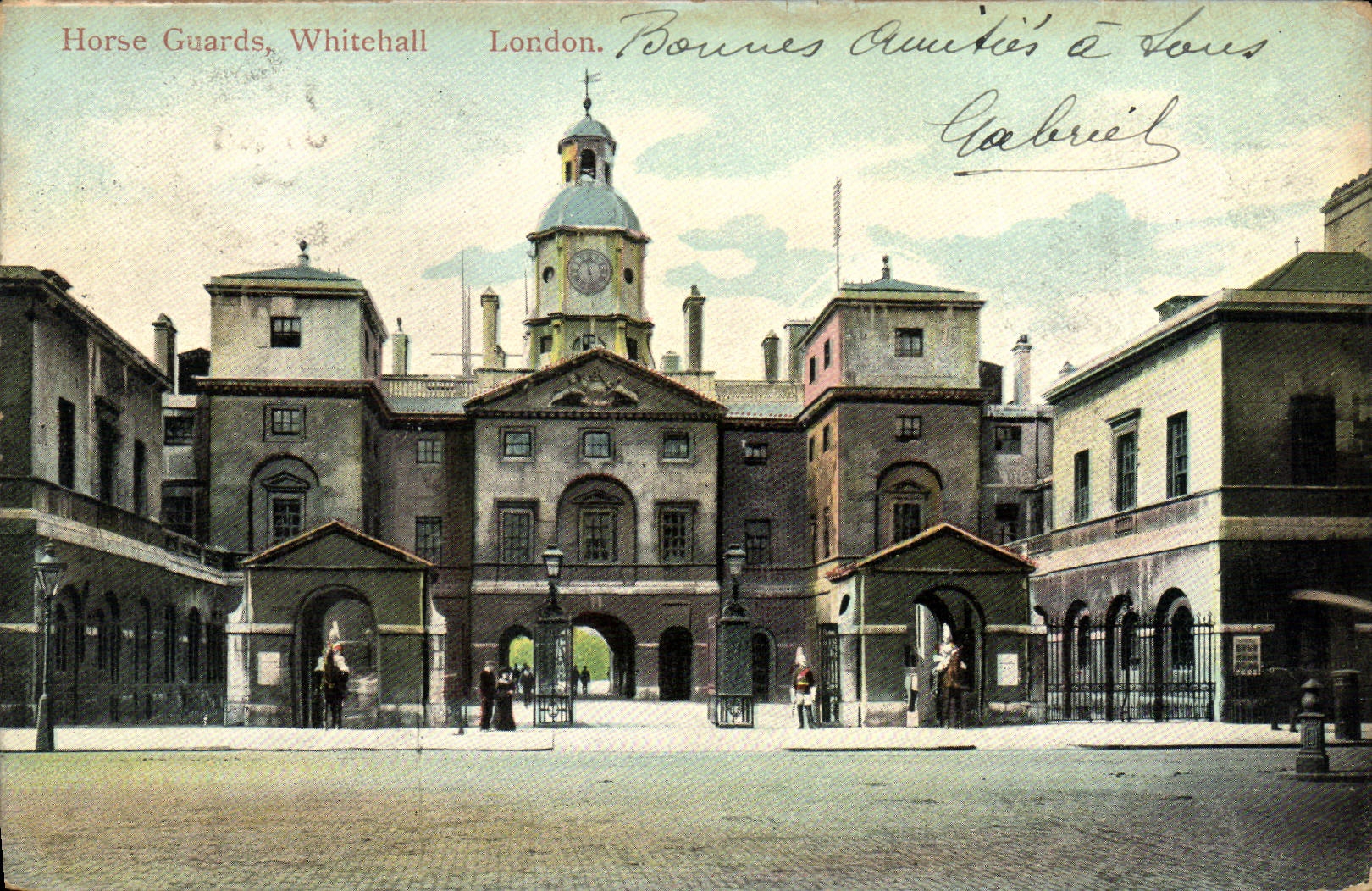 VINTAGE POSTCARD Horse Guards Whitehal London Militaria