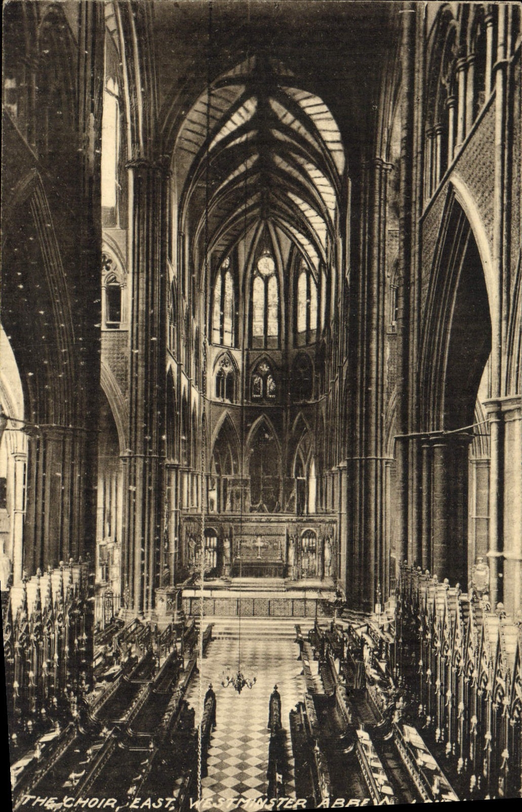 VINTAGE POSTCARD The Choir East Westminster Abbey London