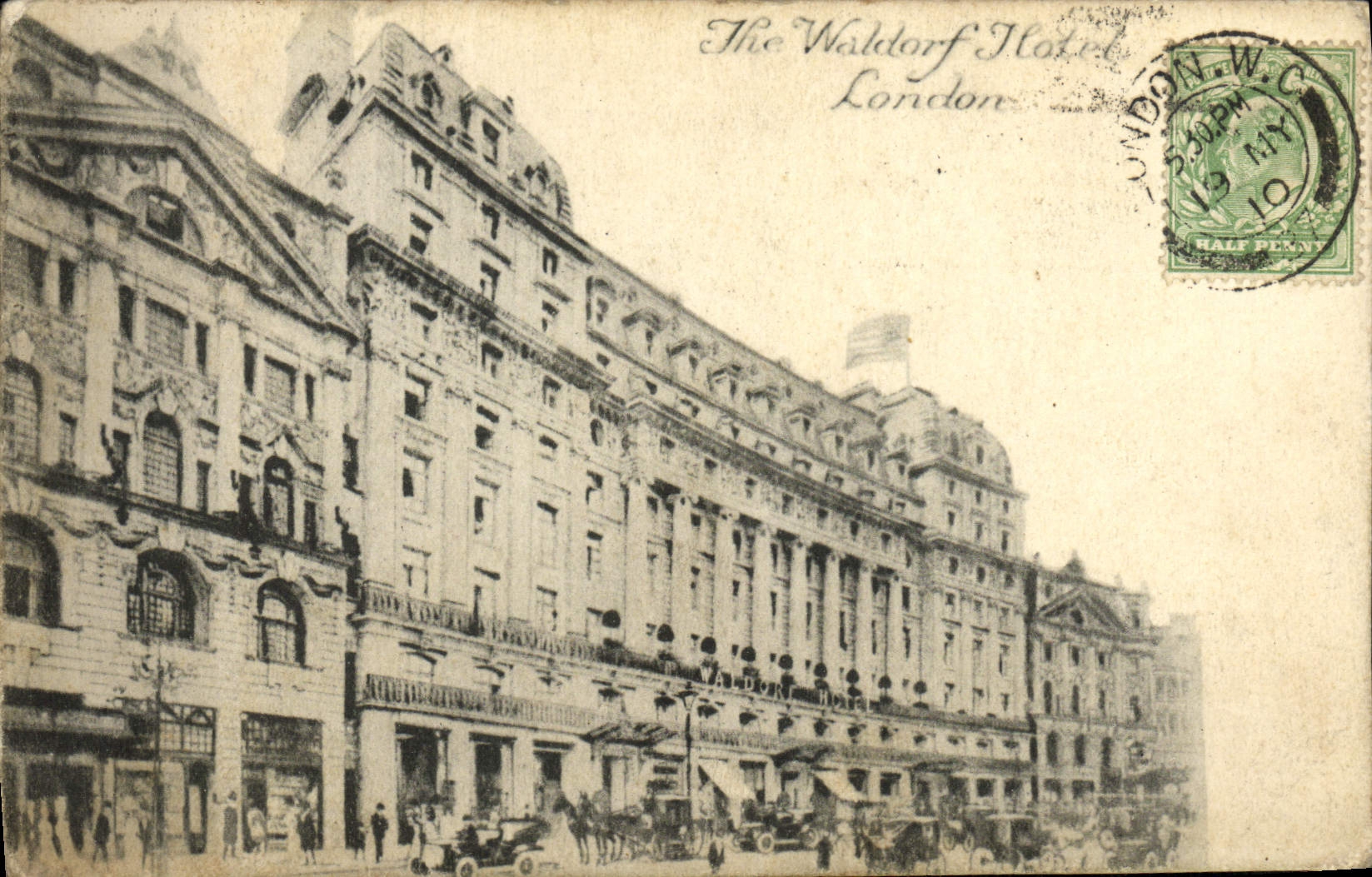 VINTAGE POSTCARD The Waldorf London Hotel