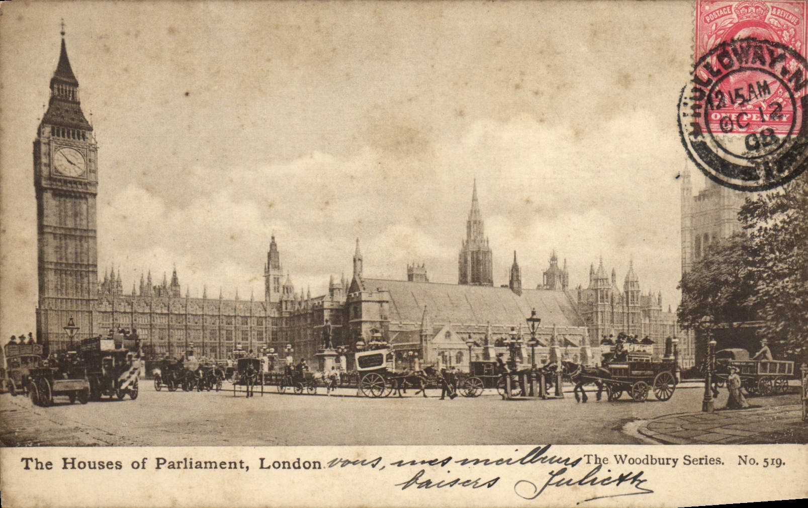 VINTAGE POSTCARD The House off Parliament London