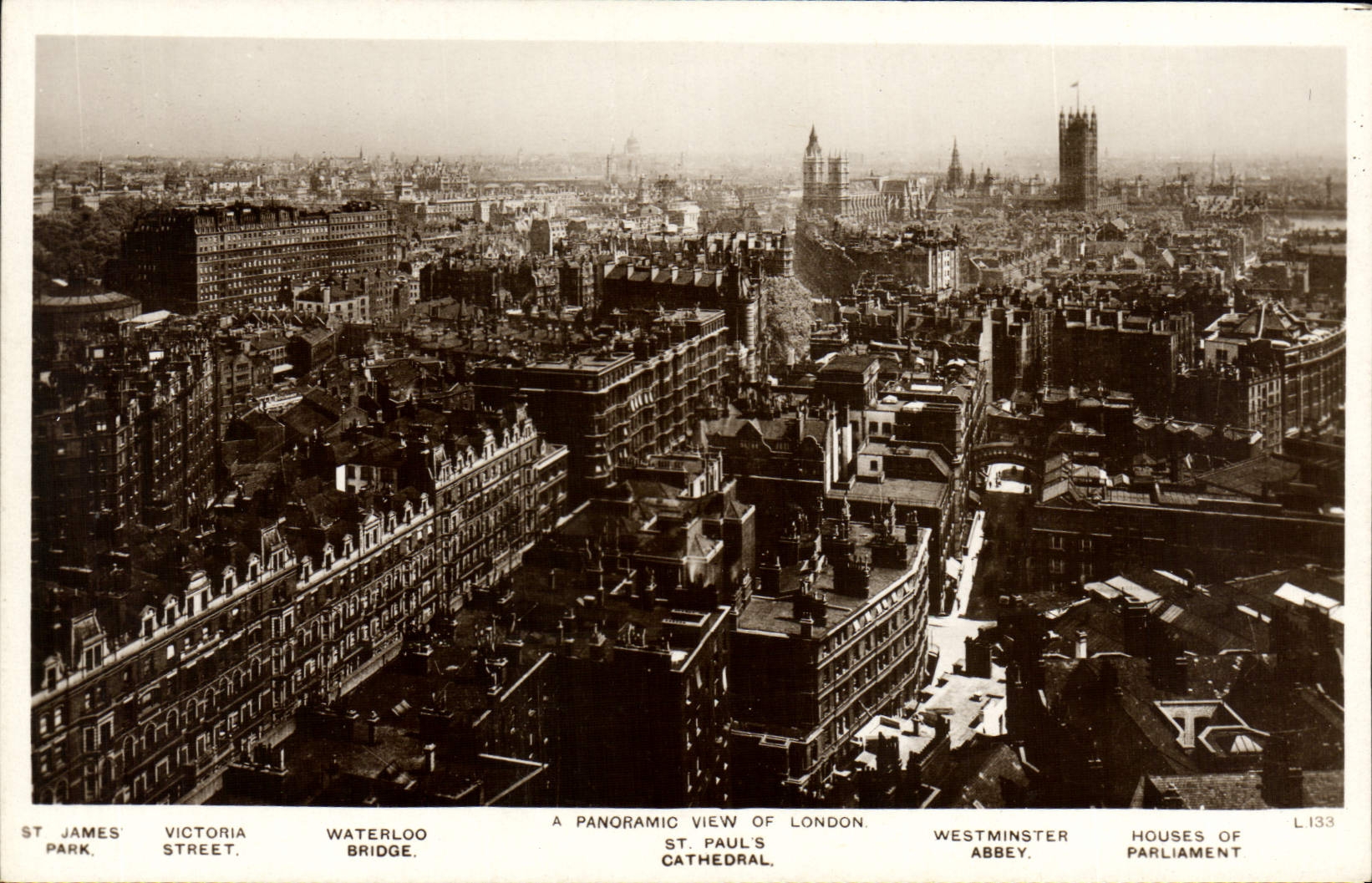 CPA A Panoramic View Of London