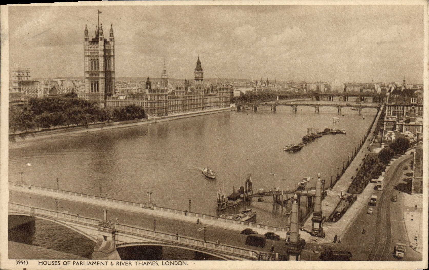 CPA Houses Of Parliament River Thames London