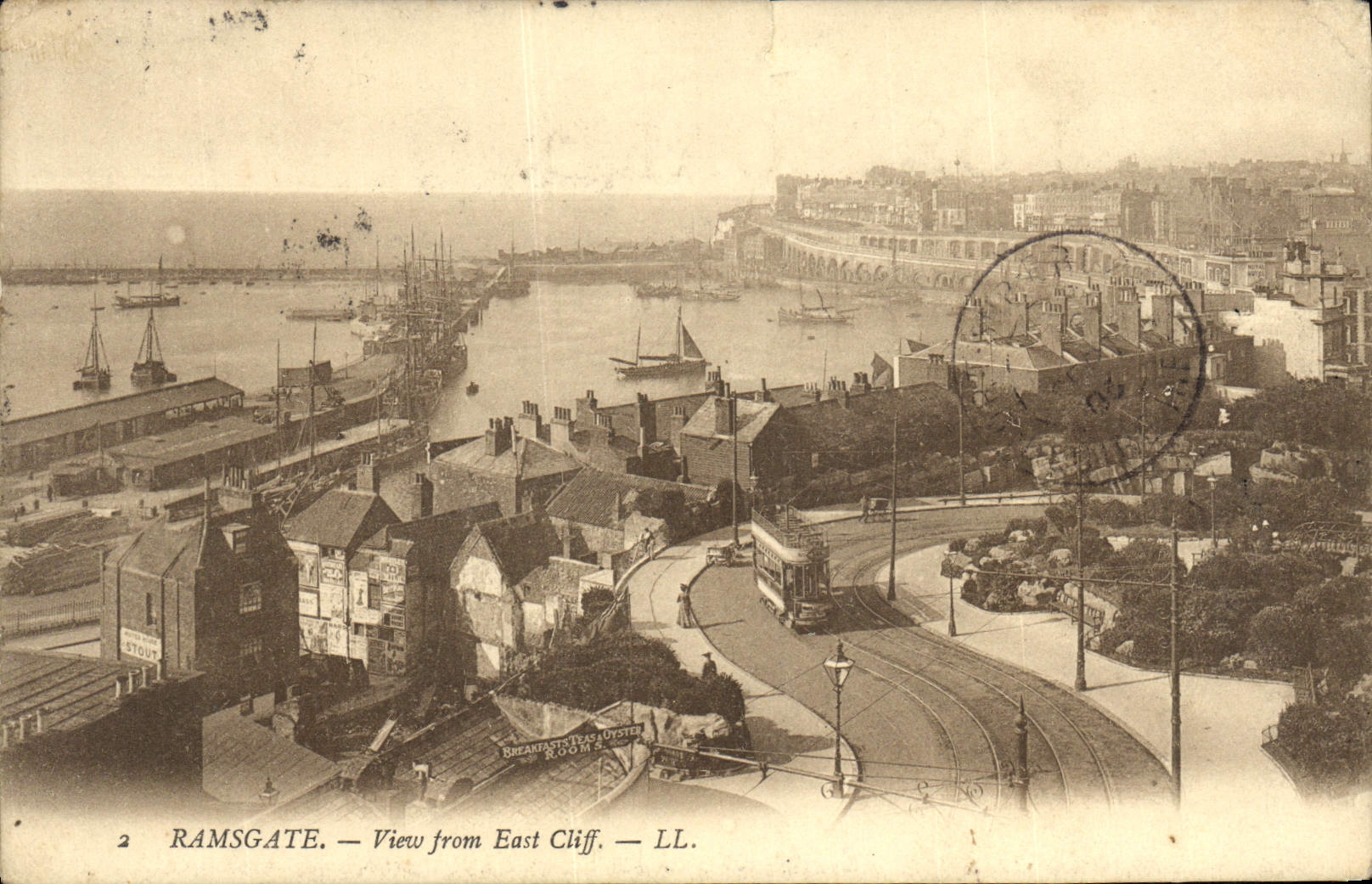 VINTAGE POSTCARD Ramsgate View From East Cliff