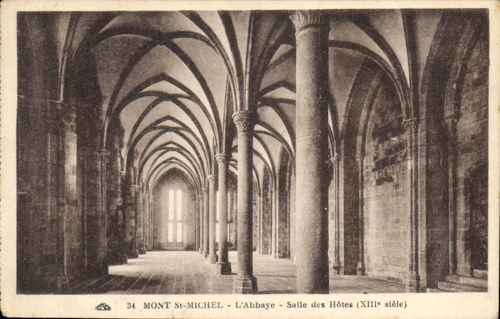 VINTAGE POSTCARD Mount St Michel the Dirtied Abbey of the Hosts
