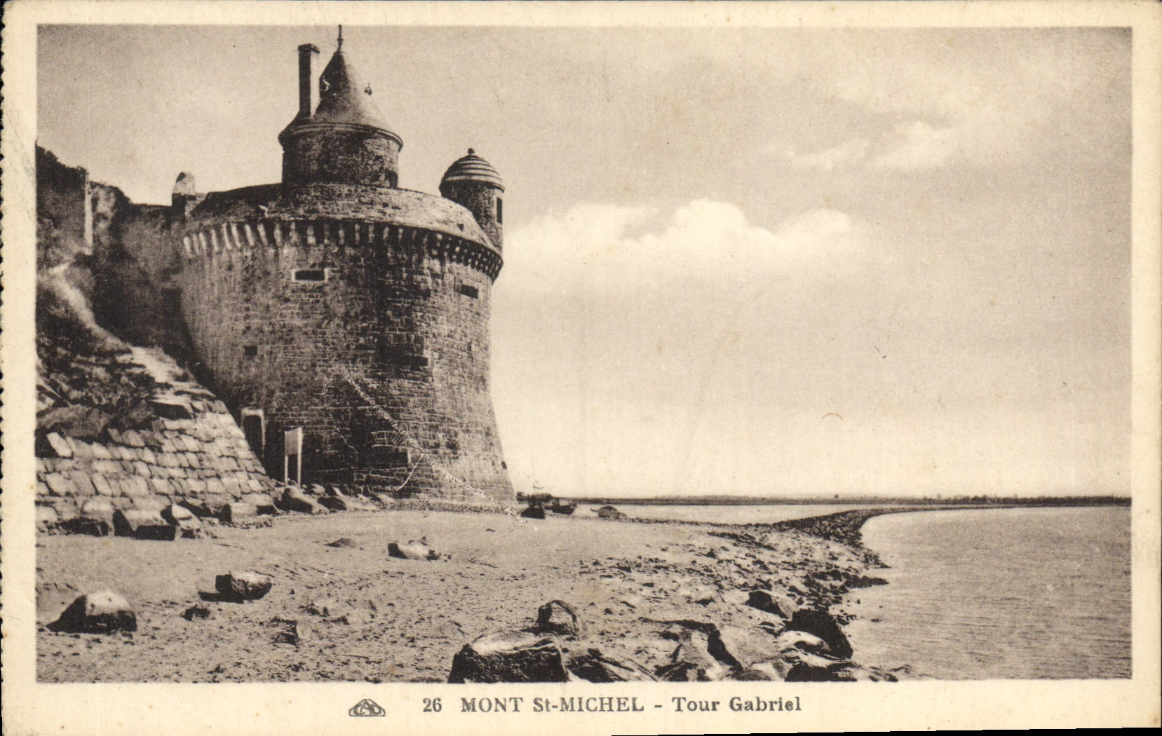 VINTAGE POSTCARD Mount St Michel Gabriel Turn