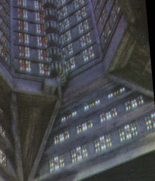 Interior visto Le Havre de San José de la iglesia de la POSTAL de la VENDIMIA