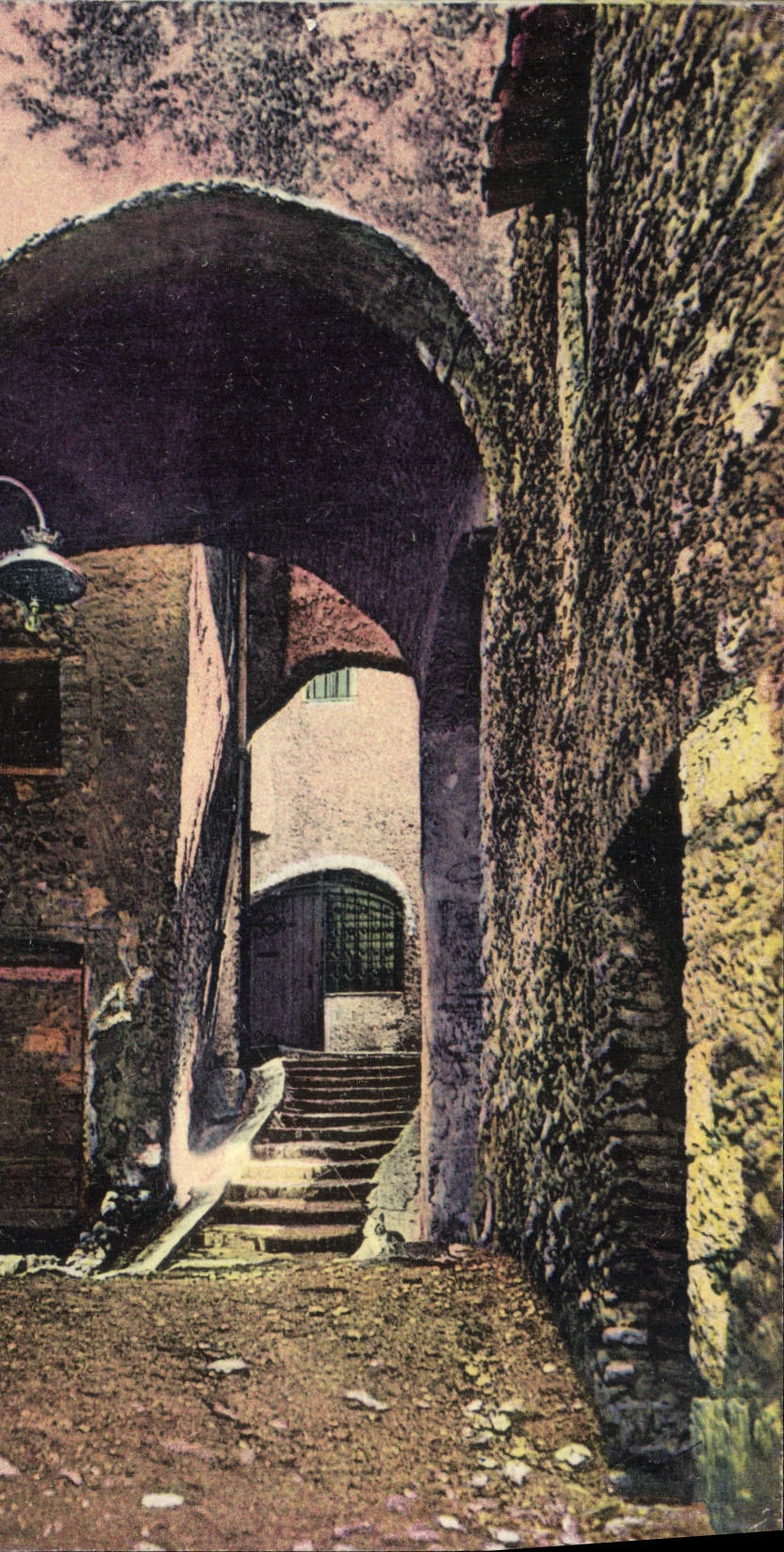 VINTAGE POSTCARD Cagnes on Sea Top of Cagnes Street Ferrier Gate