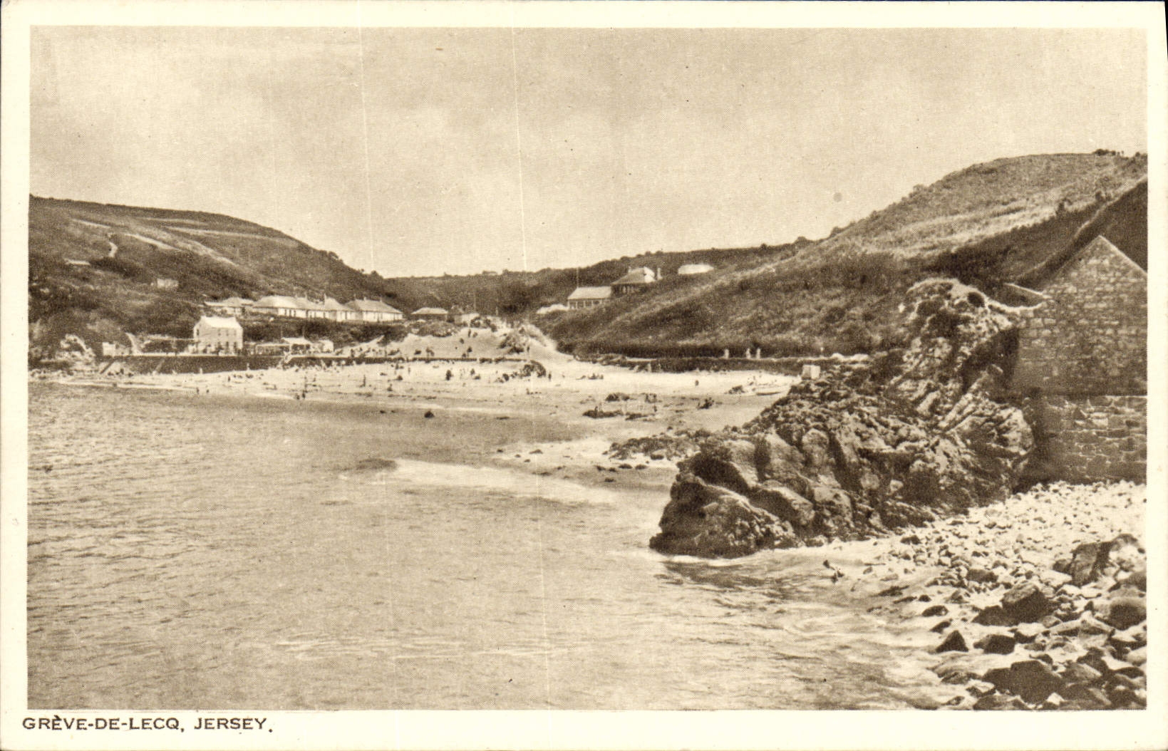 VINTAGE POSTCARD Strike of Lecq Jersey