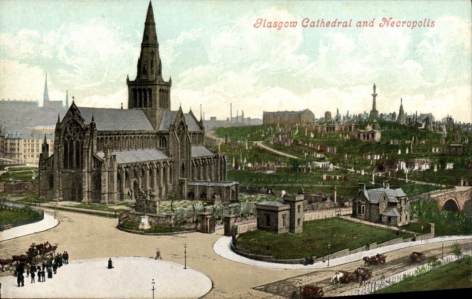 Catedral y necrópolis de Glasgow de la POSTAL de la VENDIMIA