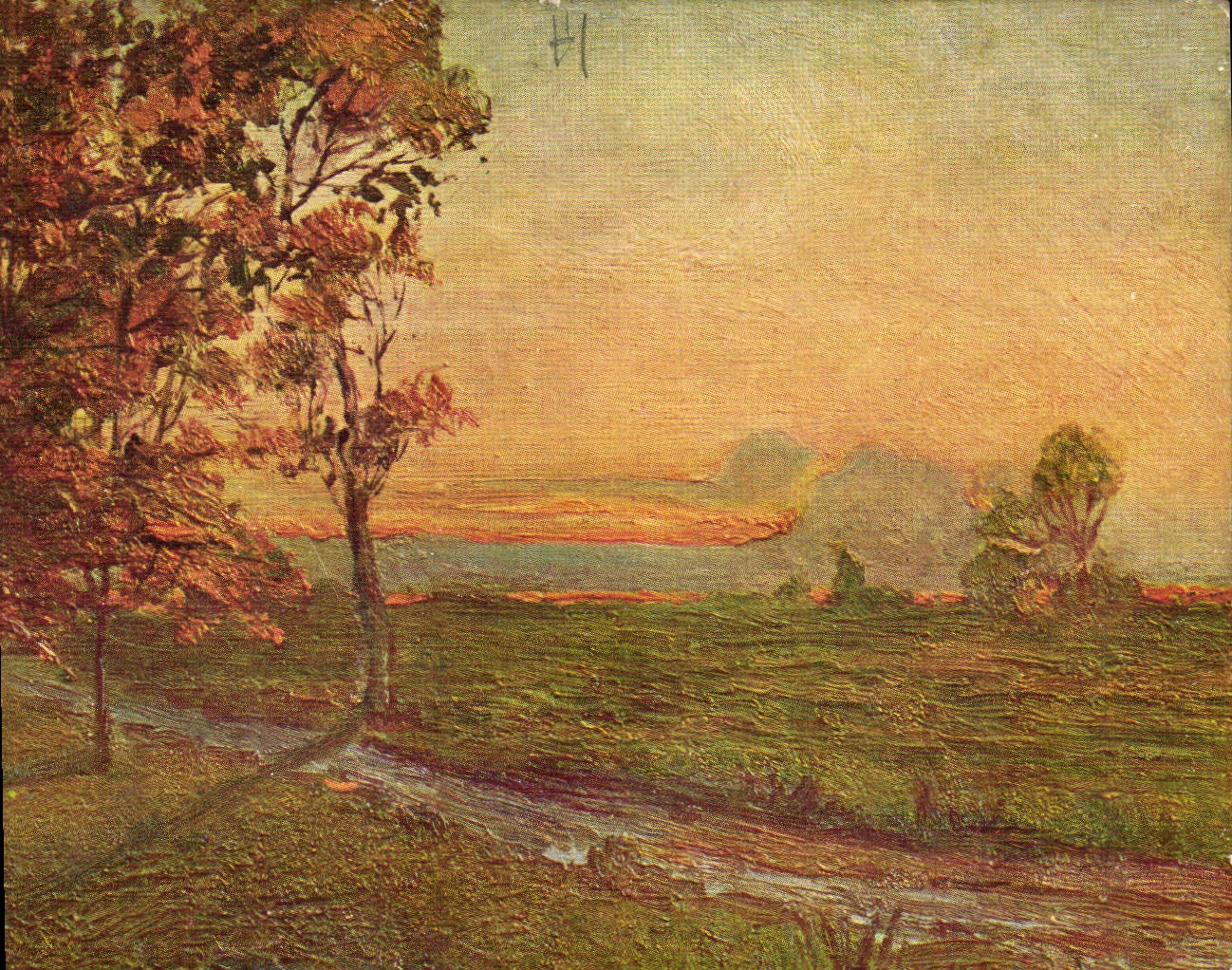 VINTAGE POSTCARD Giuseppe Grondona Autunno