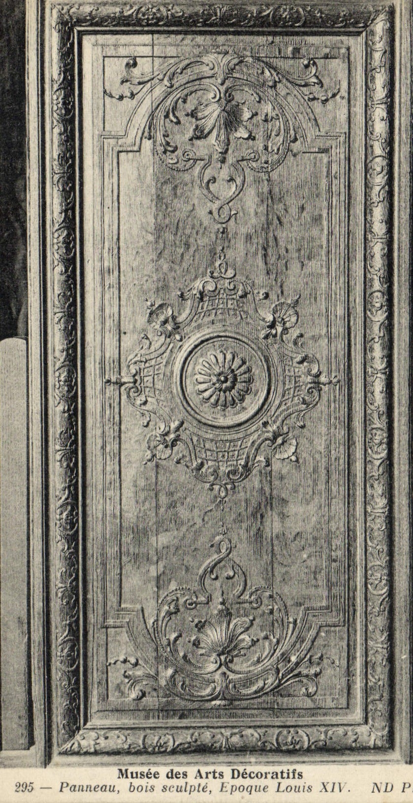 La POSTAL Musee de la VENDIMIA de la madera decorativa del panel de los artes talla el tiempo Louis XIV