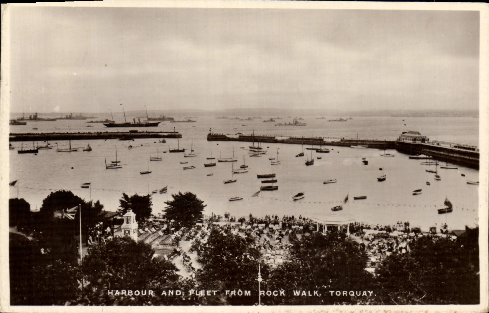 Puerto y flota de la POSTAL de la VENDIMIA de la caminata Torquay del rock-and-roll