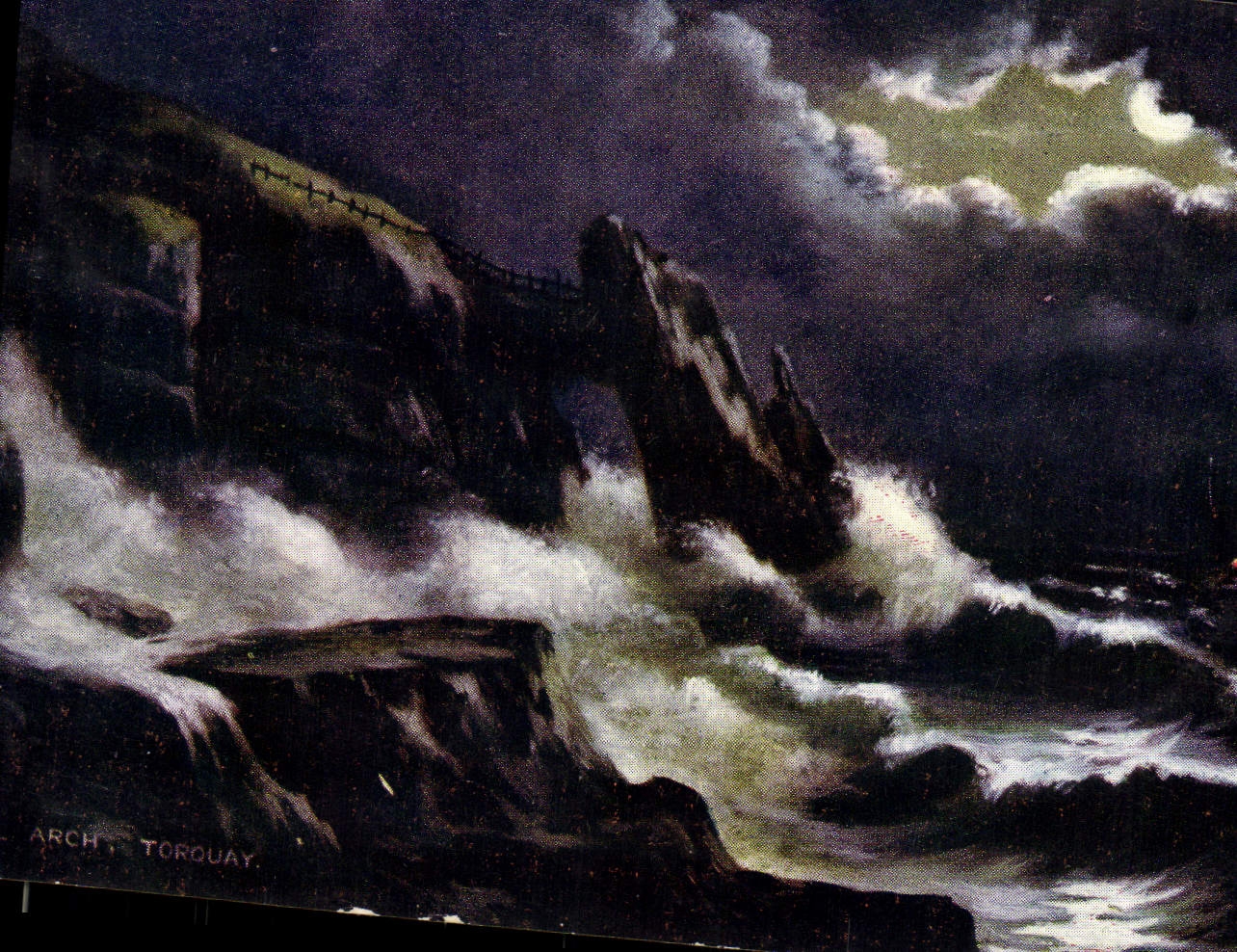 VINTAGE POSTCARD Natural Arch Torquay