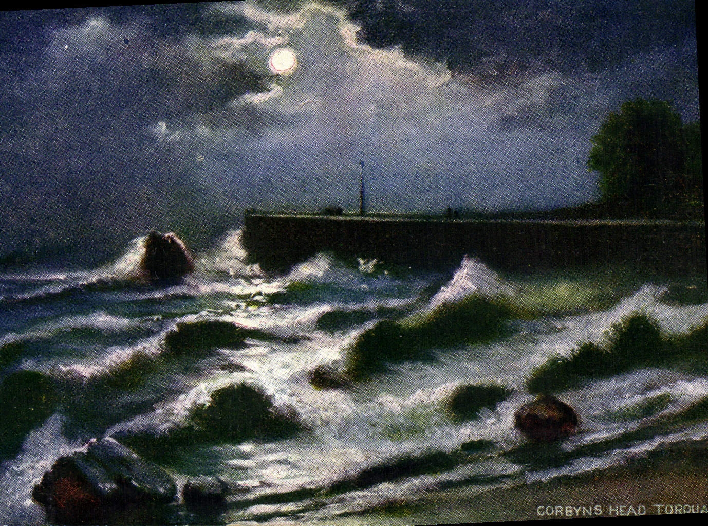 POSTAL Corbyns Torquay principal de la VENDIMIA