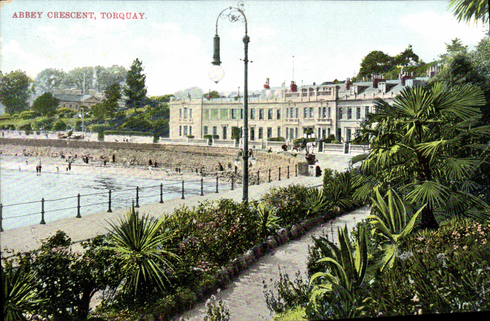 VINTAGE POSTCARD Abbey Crescent Torquay