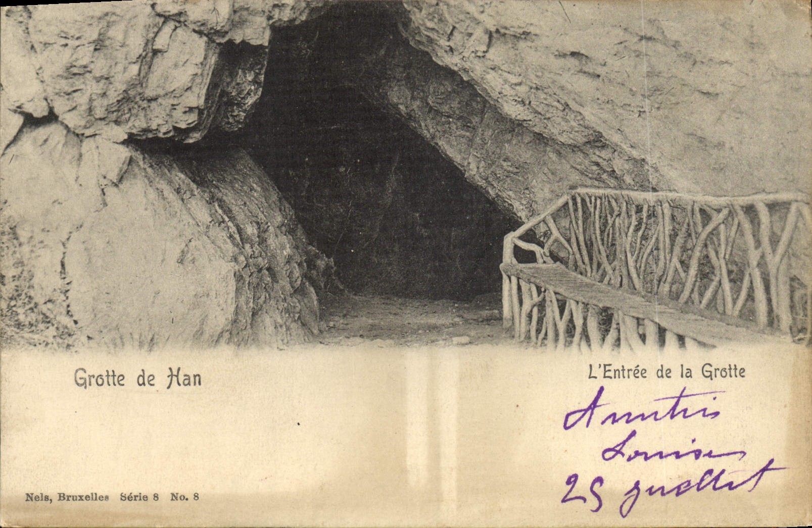 VINTAGE POSTCARD Cave De Han the Entry of the Cave