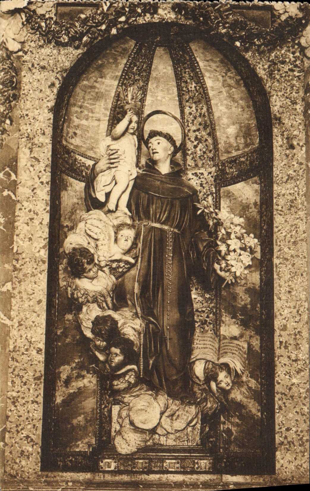 CPA Estatua De San Antonio Obra De Gines 