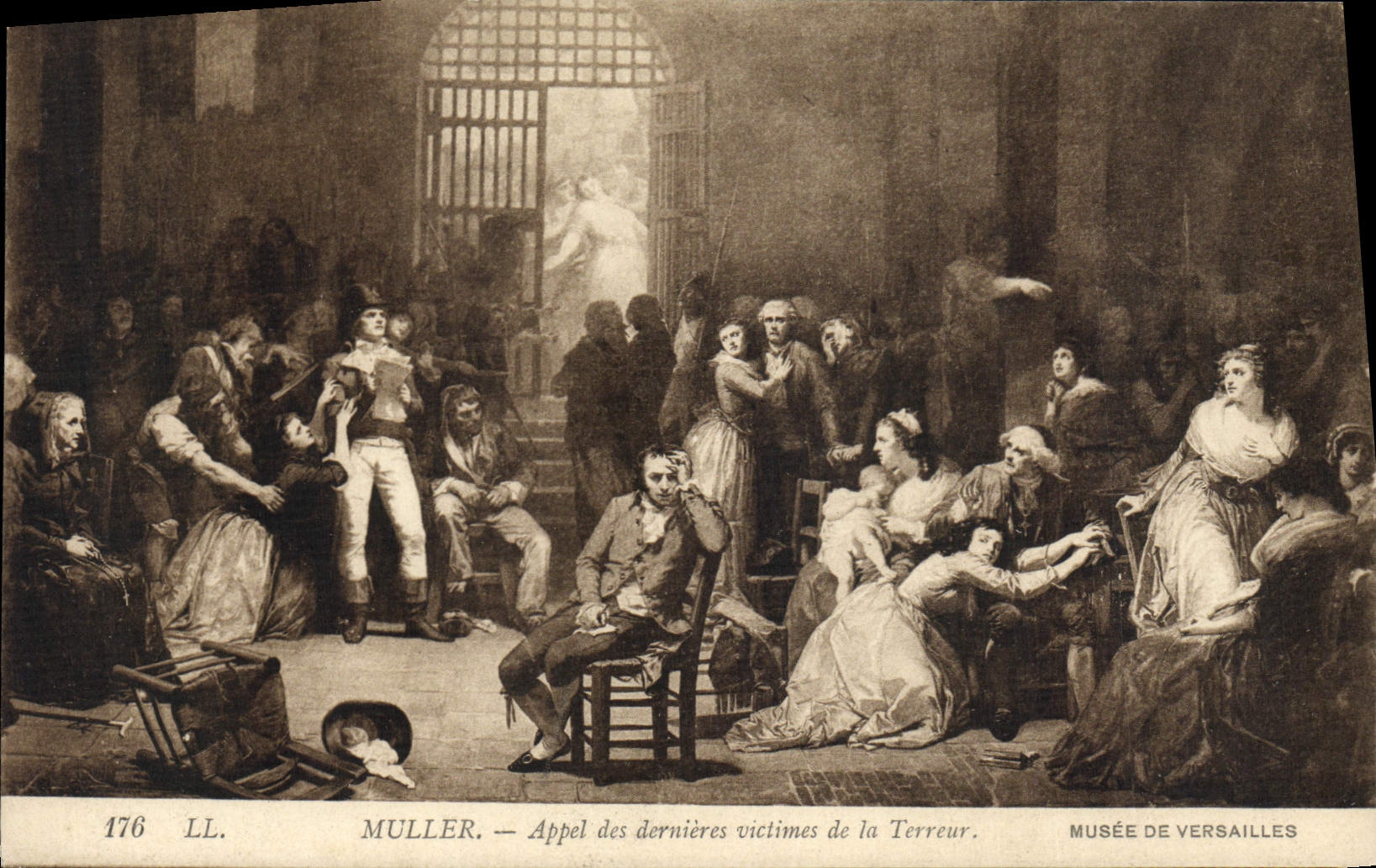VINTAGE POSTCARD Muller Call Of the Viclimes Last Of Terror Museum of Versailles