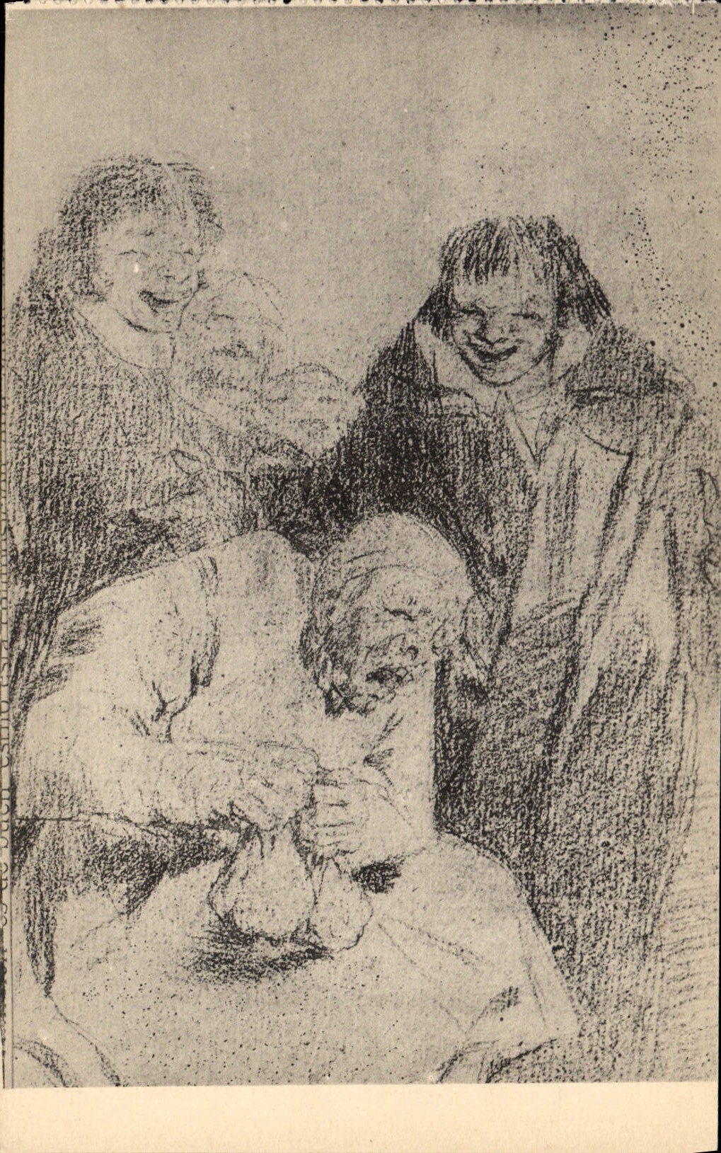 VINTAGE POSTCARD Museo del Prado Madrid Dibujo de Goya Pecados Captiales