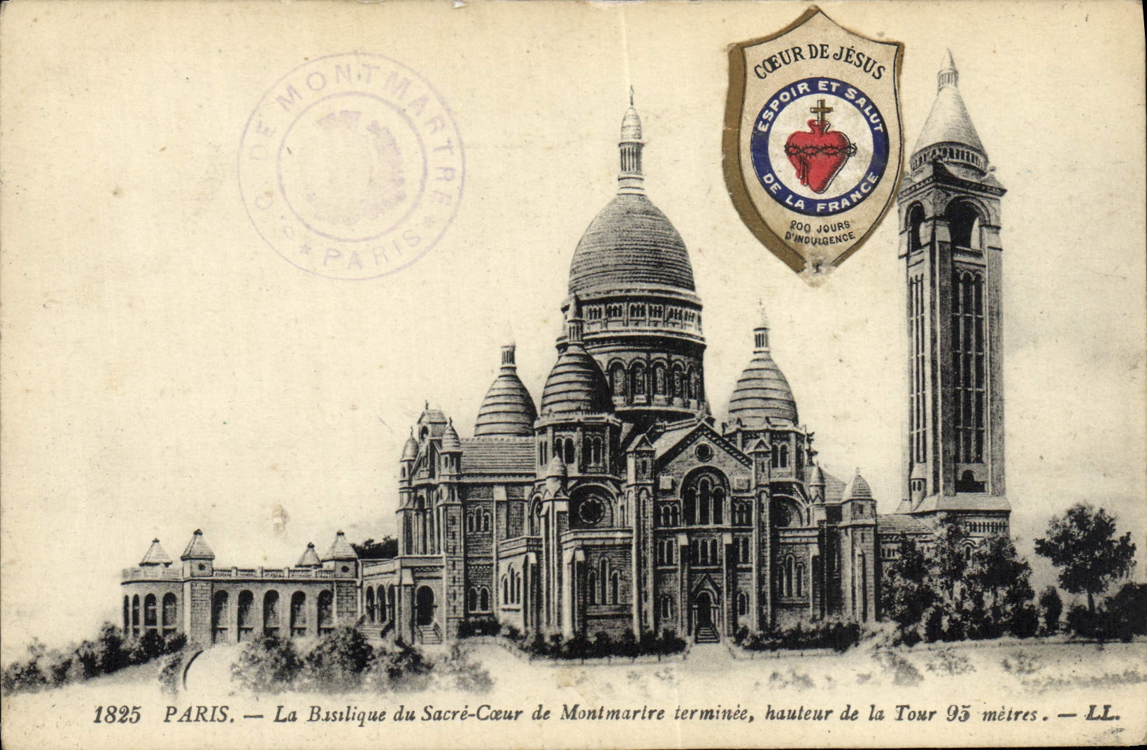 VINTAGE POSTCARD Paris the Basilica Of the Sacring Heart De Montmarire