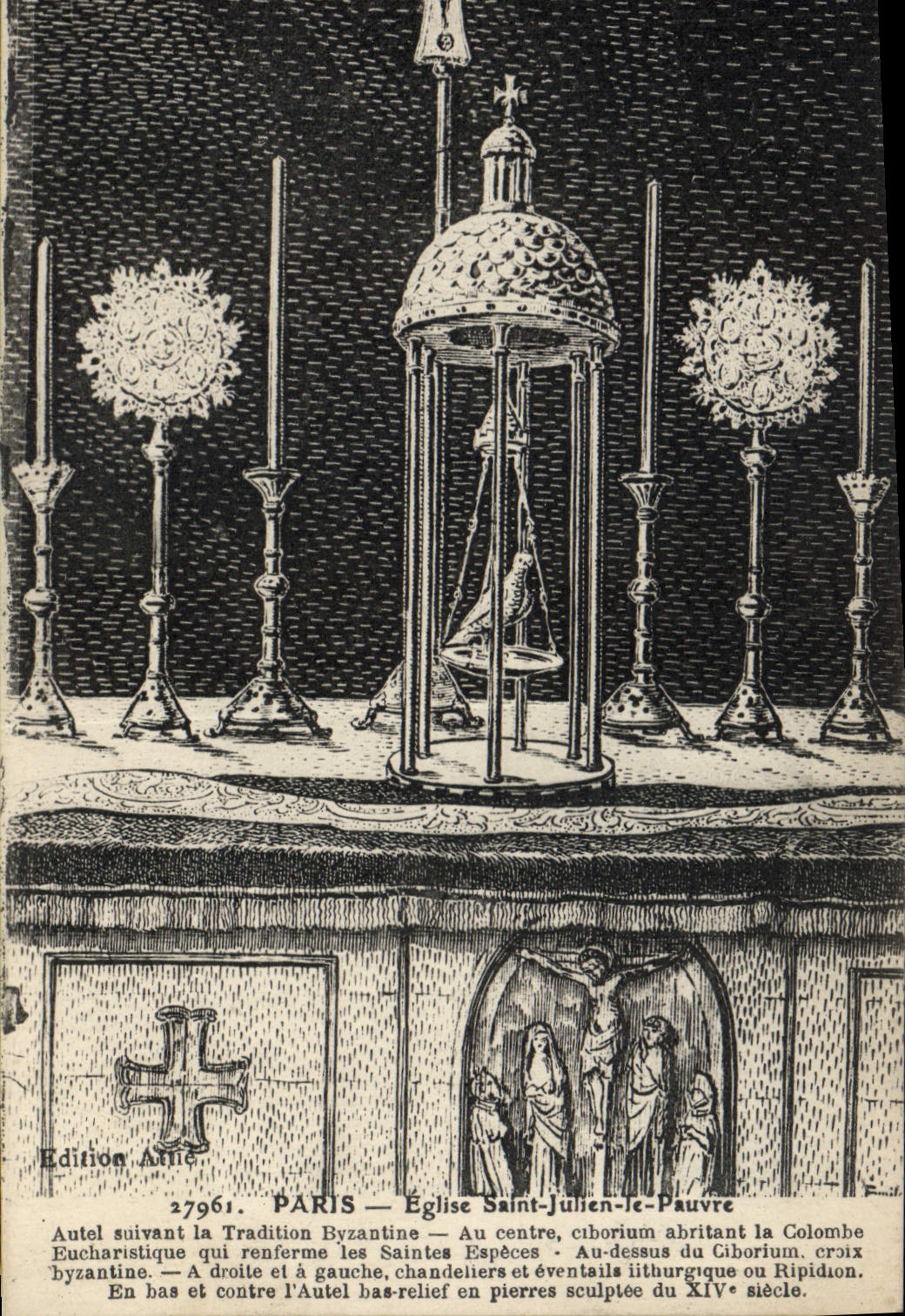 CPA Paris Eglise Saint Julien Le Pauvre Autel Byzantin