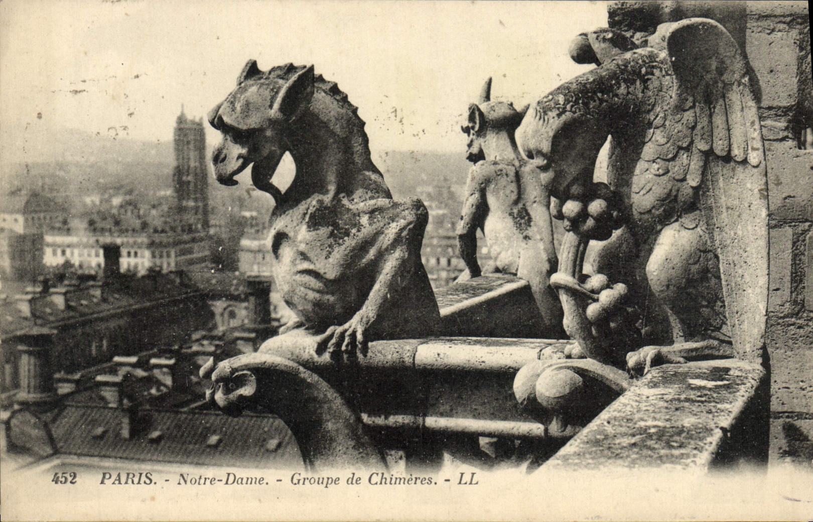 VINTAGE POSTCARD Paris Notre Dame Groups Dreams