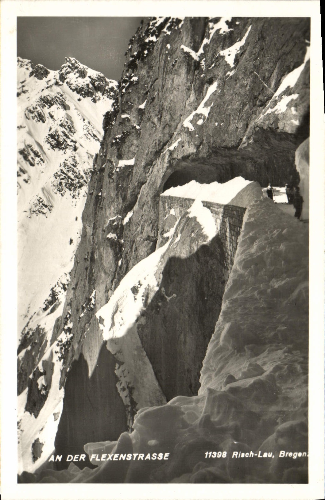 VINTAGE POSTCARD Year Der Flexenstrasse