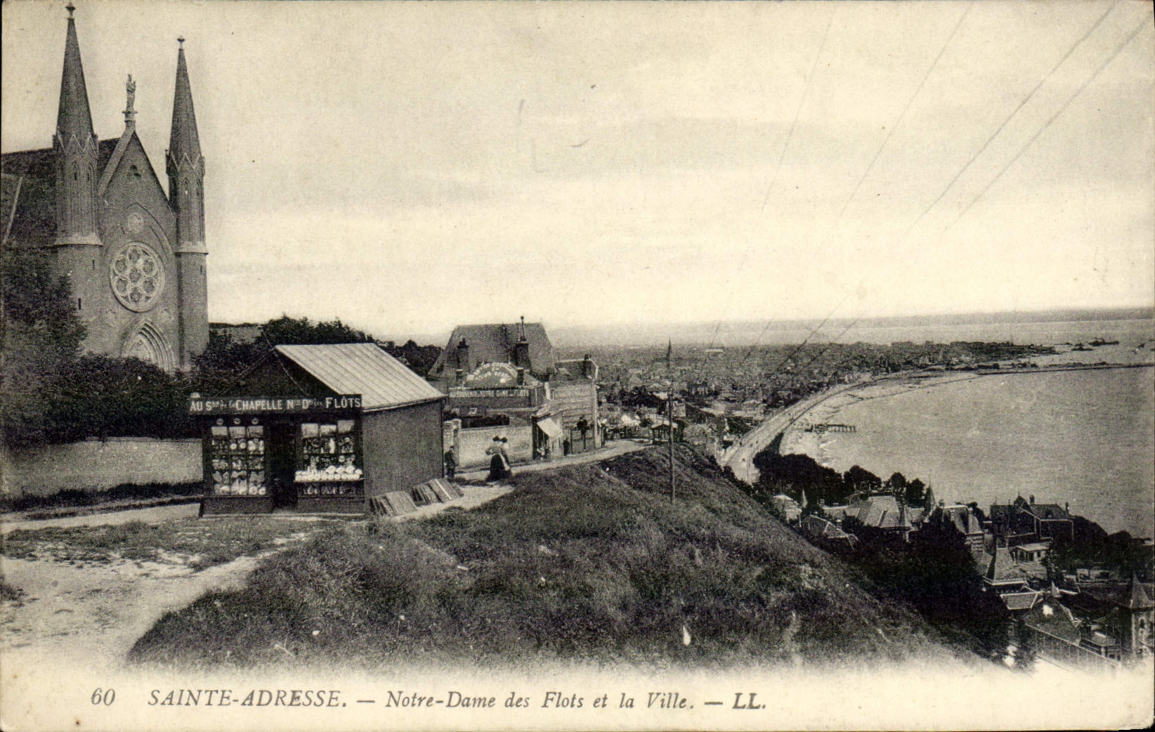 VINTAGE POSTCARD Saint Addresses Notre Dame Of the Floods And the City