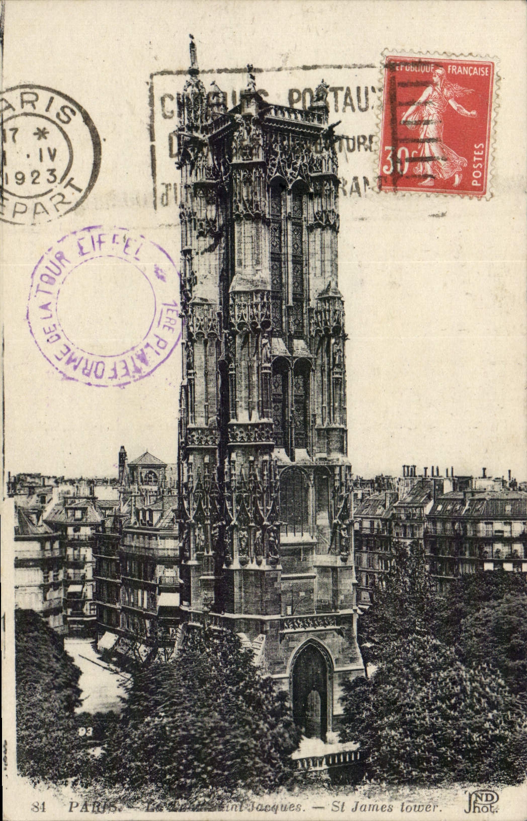 CPA Paris La Tour St Jacques