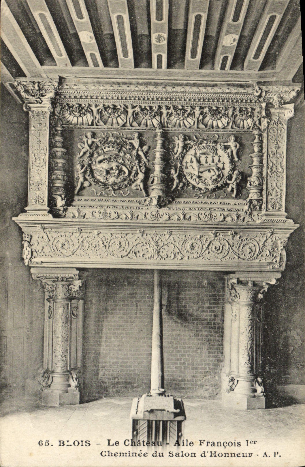 CPA Blois Le Chateau Aile Francois 1er Cheminee du Salon d'Honneur