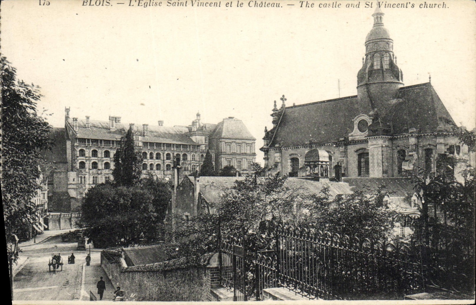CPA Blois L'Eglise Saint Vincent et le Chateau