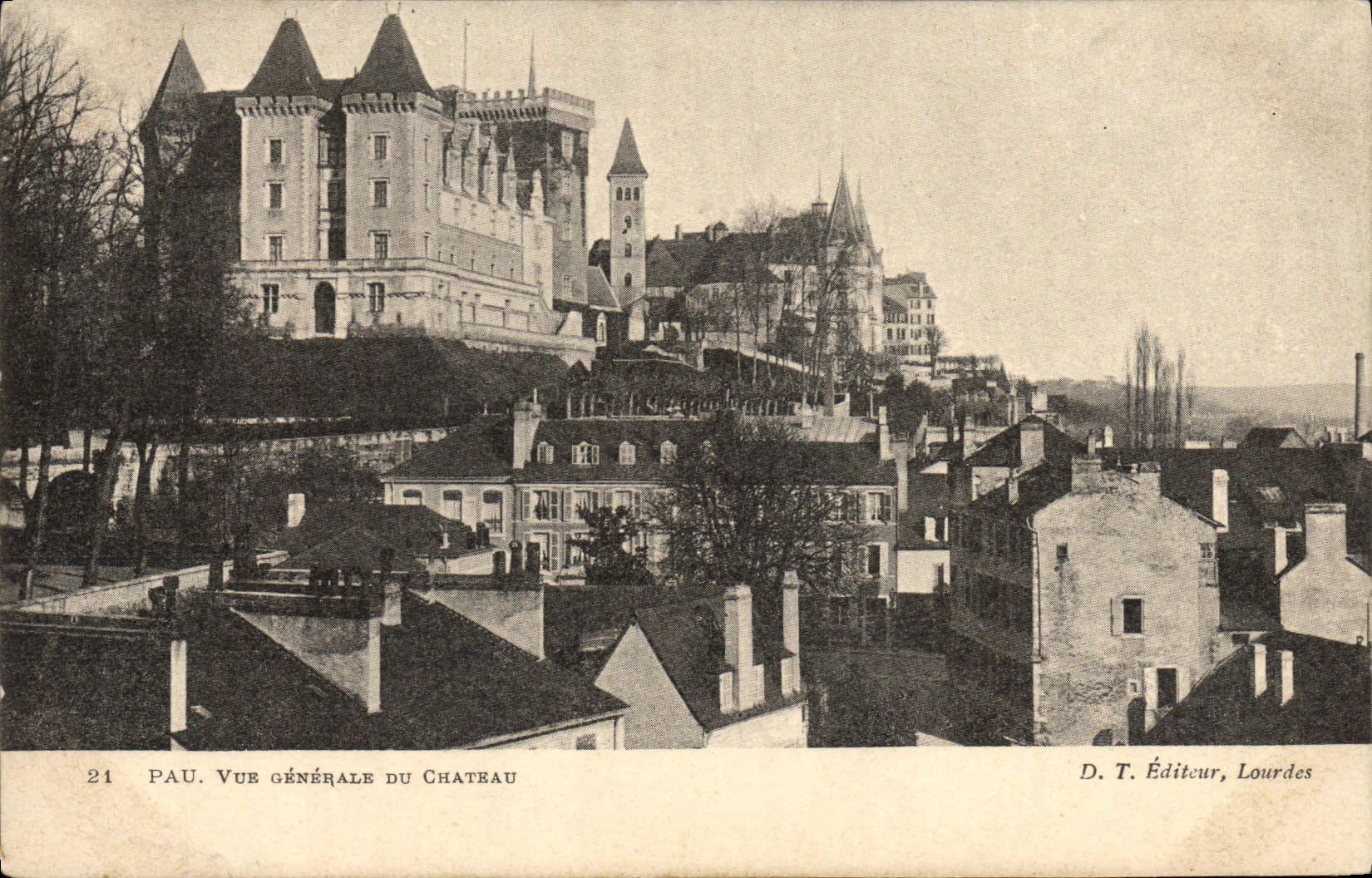 VINTAGE POSTCARD Pau the Castle View