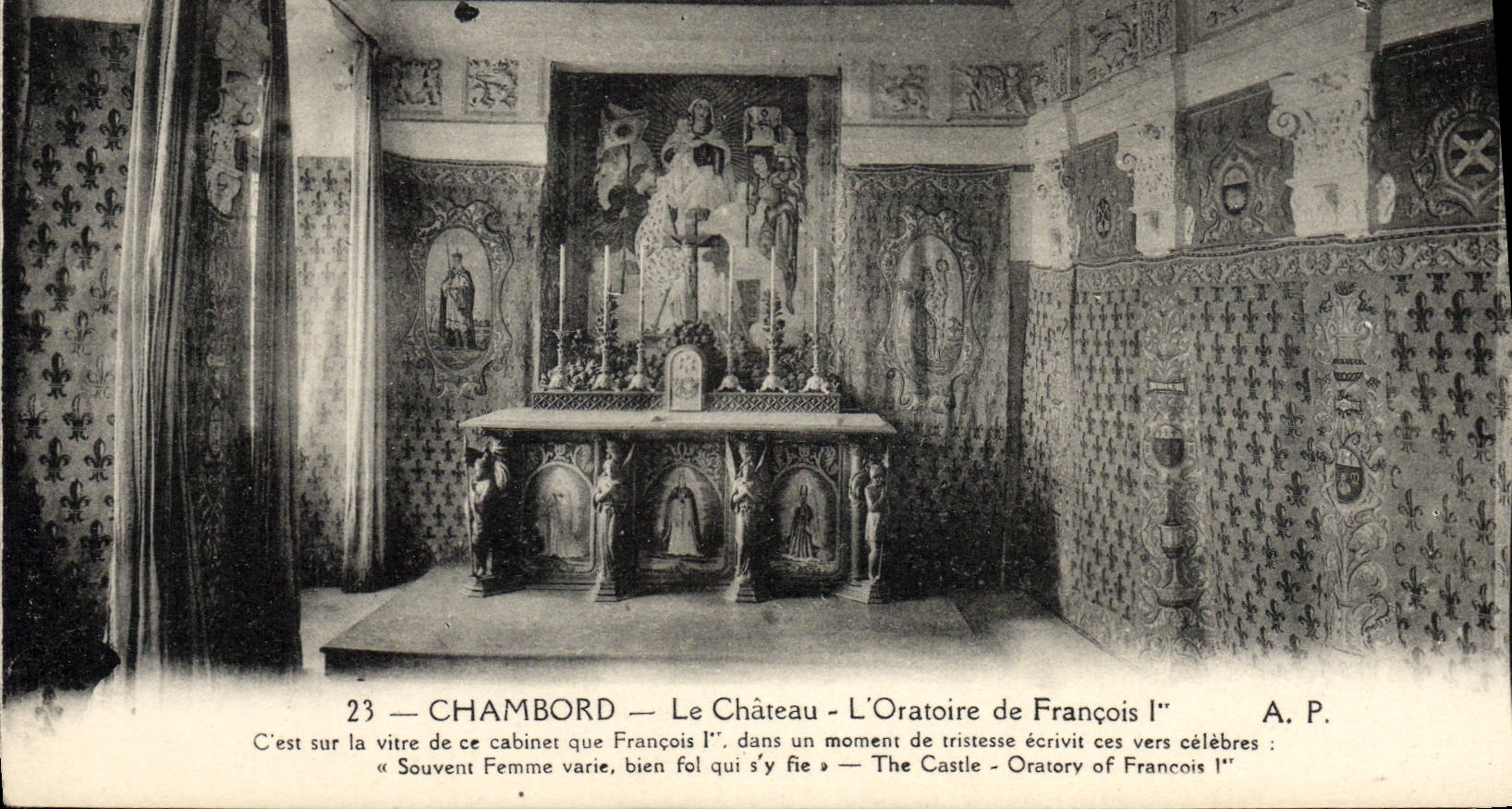 CPA Chambord Le Chateau L'Oratoire de Francois 1er