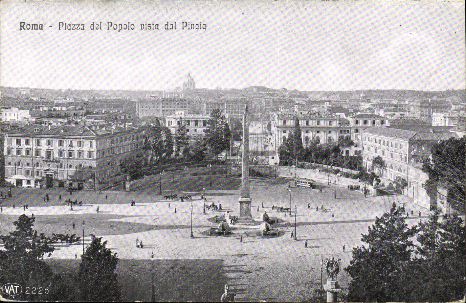 POSTAL Roma Plazza del Popolo Vista dal Pinalo de la VENDIMIA