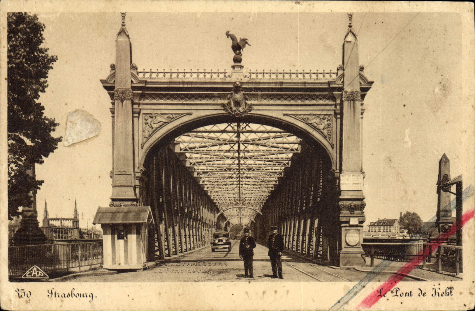 VINTAGE POSTCARD Strasbourg Bridge of Kehl