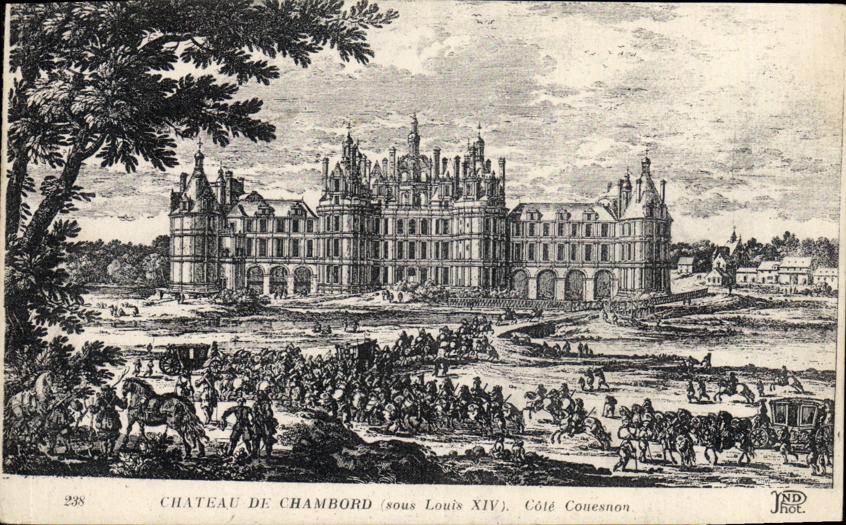 VINTAGE POSTCARD Castle De Chambord Dimensions Couesnon