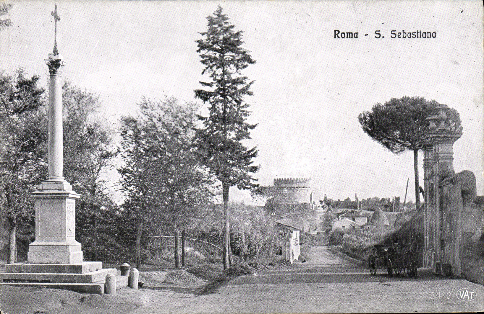 POSTAL Roma S Sebastiano de la VENDIMIA