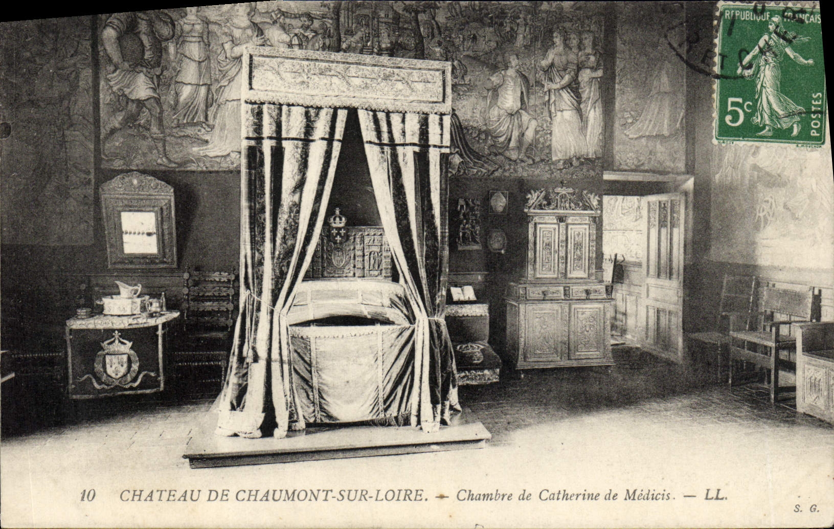 CPA Chateau De Chaumont Sur Loire Chambre de Catherine de Medicis