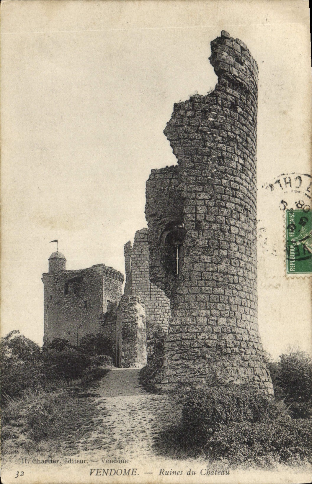 CPA Vendome Ruines du Chateau