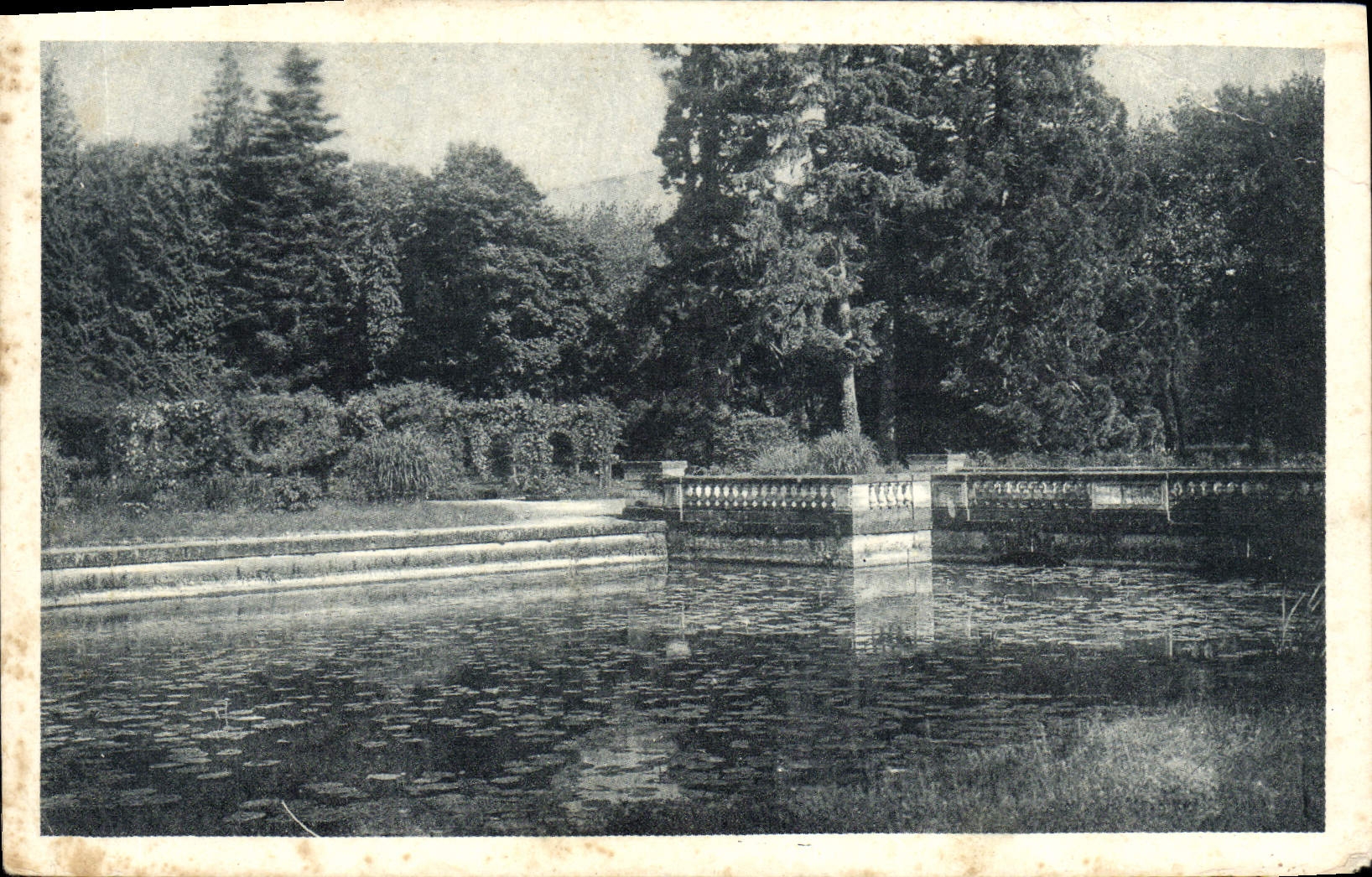 CPA Richelieu L'Ancien Pont du Chateau et la Roseraie