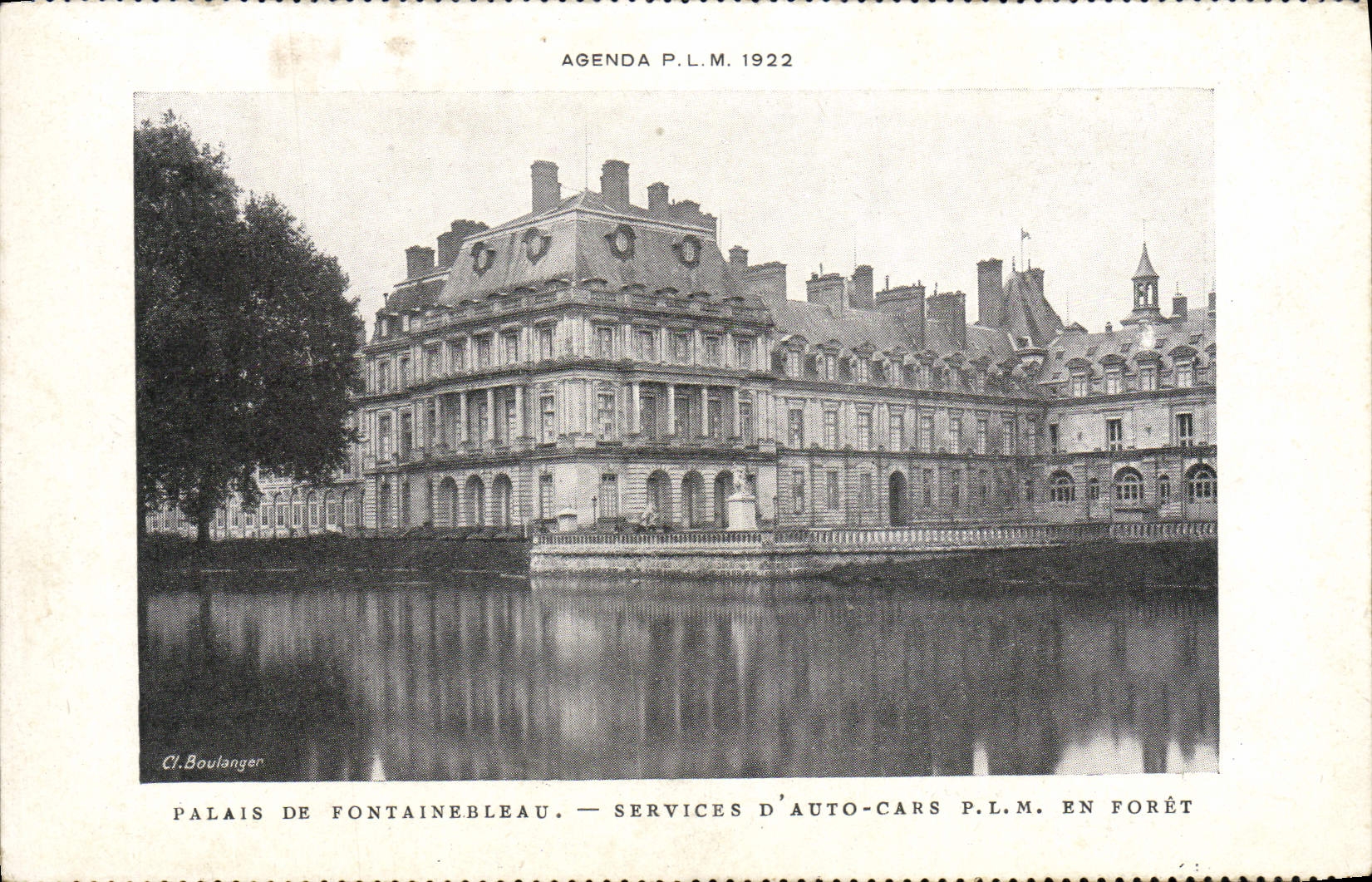 CPA Palais de Fontainbeleau Services D'Auto Cars PLM en foret